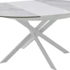 CASAVANTI Esstisch PLAZZA 120-170 x 76 cm weiß/Keramikoptik