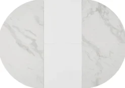 CASAVANTI Esstisch PLAZZA 120-170 x 76 cm weiß/Keramikoptik