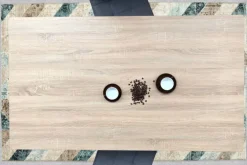 CASAVANTI Esstisch 160 x 90 cm Sonoma Eiche/schwarz