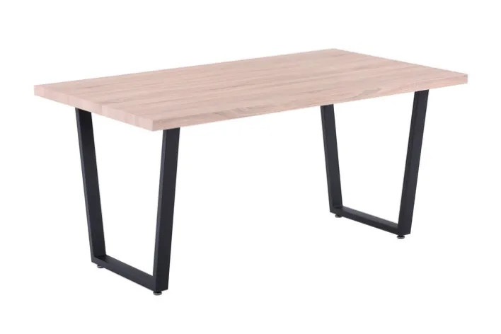 CASAVANTI Esstisch 160 x 90 cm Sonoma Eiche/schwarz