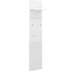 CASAVANTI Garderobenpaneel MERANO 30 x 152 cm Alpinweiß/Hochglanz-Dekor weiß