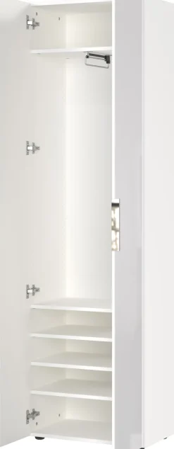 CASAVANTI Garderobenschrank GENOVA 59 x 197 cm weiß