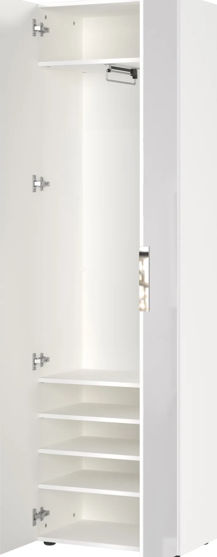 CASAVANTI Garderobenschrank GENOVA 59 x 197 cm weiß