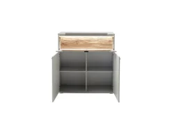 CASAVANTI Highboard LISSABON modern white 110 x 118 cm