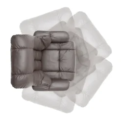 CASAVANTI Sessel mit Hocker CALGARY 2-teilig braun