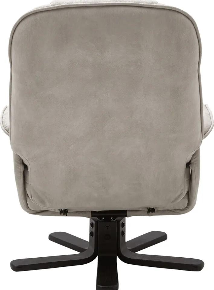 CASAVANTI Sessel mit Hocker 2-teilig hellgrau