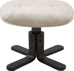 CASAVANTI Sessel mit Hocker 2-teilig hellgrau