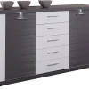 CASAVANTI Sideboard MANHATTAN Hochglanz Weiß ca. 156 x 90 x 42 cm