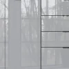 CASAVANTI Sideboard OAKLAND 184 x 102 cm Glas Graphit/Silbergrau