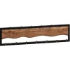 CASAVANTI Wandgarderobe Akazie Massivholz/Metall 80x20x8 cm schwarz/braun