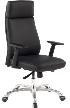 Chefsessel 68 x 118 cm schwarz silber
