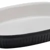CreaTable Auflaufform oval CLASSIC BLACK & WHITE schwarz