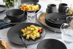 CreaTable Kaffeebecher SOFT TOUCH 6er Set 300 ml schwarz matt