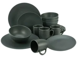 CreaTable Kaffeebecher SOFT TOUCH 6er Set 300 ml schwarz matt