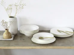 CreaTable Tafelservice FLEUR ROYAL 12-teilig creme weiß