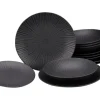 CreaTable Tafelservice VESUVIO 12-teilig schwarz