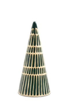 Deko Objekt CALM & COSY Keramik 23 x 10,6 x 10,6 cm Tannenbaum Braun/Grün