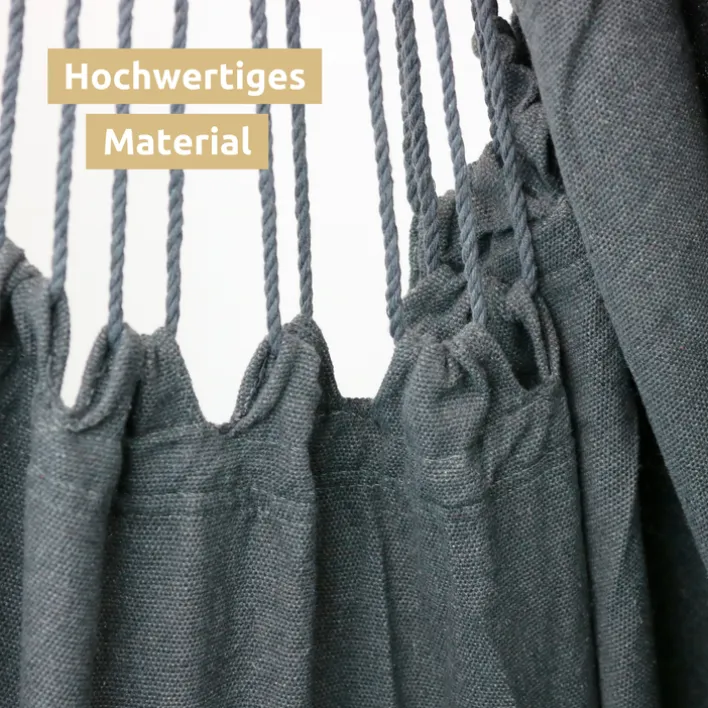 deluxe4home Hängesessel BOHO 4-teilig anthrazit