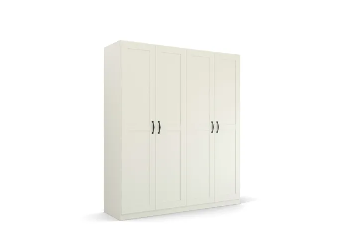 Drehtürenschrank CAMBRIDGE 2 180 x 210 x 54 cm Alpinweiß