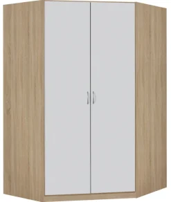 Eckschrank CASE 117 x 117 cm Sonoma Eiche/Alpinweiß