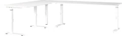 Eckschreibtisch LORENZ 240x220 cm weiß