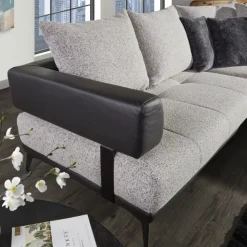 Ecksofa CONTES schwarz/ grau