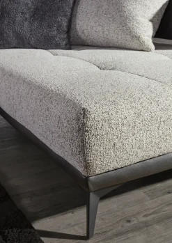Ecksofa CONTES schwarz/ grau