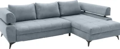 Ecksofa PARIS 267 x 188 cm graublau