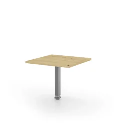 Ecktischplatte VARY 80 x 80 cm braun/ silberfarbig