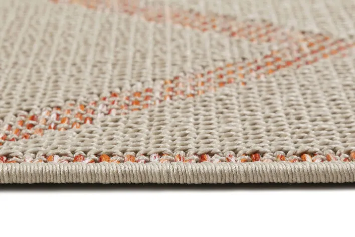 ESPRIT Outdoorteppich RHOMB 120 x 170 cm beige/rot
