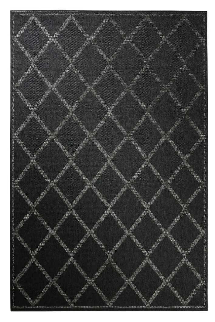 ESPRIT Outdoorteppich RHOMB 80 x 150 cm blau/grau