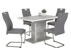 Esstisch ALICE T 120-160 x 80 cm betongrau