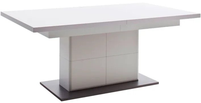 Esstisch AMORA 100 x 180-280 cm NB weiß