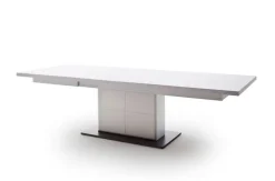 Esstisch AMORA 100 x 180-280 cm NB weiß
