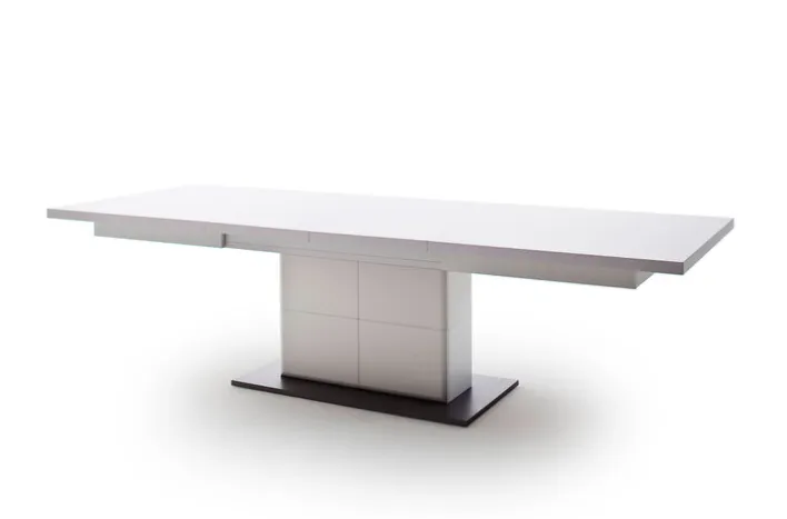 Esstisch AMORA 100 x 180-280 cm NB weiß