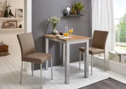 Esstisch 90 x 60 cm NB braun/grau