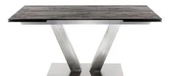 Esstisch 160-240 x 90 cm Oxydo Darknight / Edelstahl