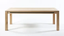 Esstisch 180-280 x 90 cm Wildeiche Bianco massiv
