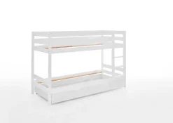 Etagenbett 90 x 200 cm Buche Massiv weiß