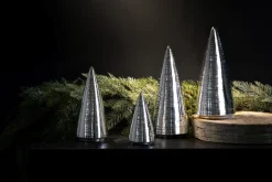 Fink Weihnachtsdekoration Dekobaum MANDY 12,8 cm Porzellan silberfarbig