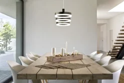 FISCHER & HONSEL LED Balkenpendel KIKU 105 cm sandschwarz