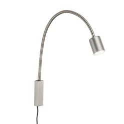 FISCHER & HONSEL LED Bettlampe JUSTI nickelfarbig