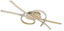 FISCHER & HONSEL LED Deckenlampe BIBA, Metall/Kunststoff, 100 x 44 x 10 cm, Sandfarbig