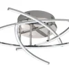 FISCHER & HONSEL LED Deckenlampe CROSS TW 50 cm chromfarbig