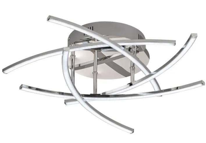 FISCHER & HONSEL LED Deckenlampe CROSS TW 50 cm chromfarbig