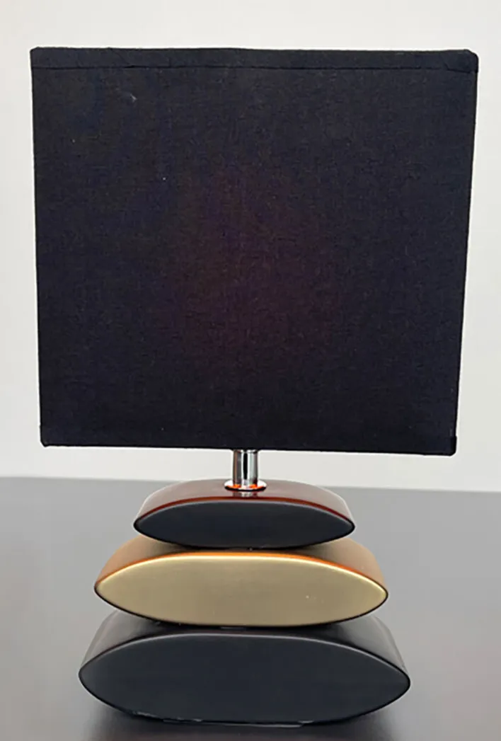 FISCHER & HONSEL Retrofit Tischlampe LINER schwarz/ goldfarbig