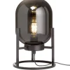 FISCHER & HONSEL RETROFIT Tischlampe REGI schwarz/Rauchglas