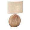 FISCHER & HONSEL Retrofit Tischlampe TOBSE 53 cm holzfarbig