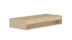 FLEXA Bett GROW mit Regal 90 x 200 cm braun