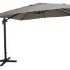 Garden FLAIR Ampelschirm NORMAN 2-teilig 300 x 300 cm hellgrau